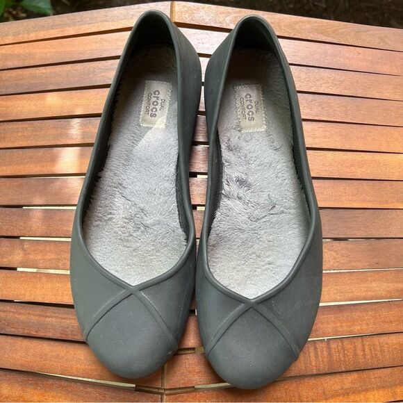 CROCS Dual Comfort Flat Women’s Black Size 9 - Picture 5 of 11